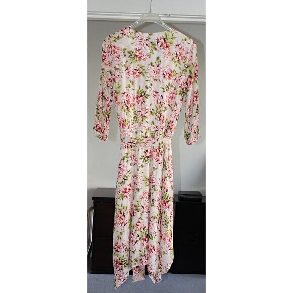 J Jill - Pebble Hydrangea Garden Dipped Hem Midi Dress - Large - Picture 6 of 10